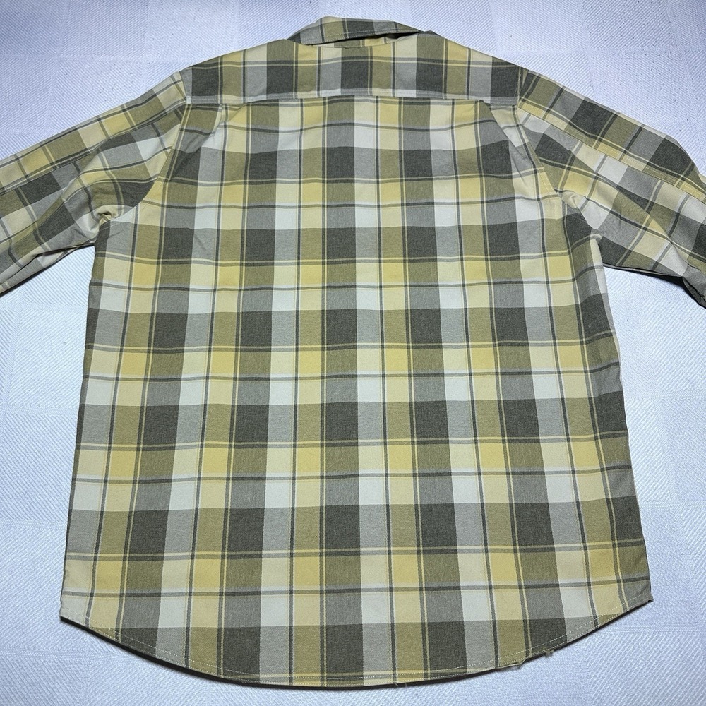 NEW Adidas Flannel Shirt Rain Jacket Mens XL Yellow Plaid Water Repellent NWT - Picture 9 of 14